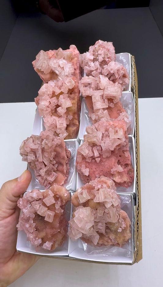 Pink Halite Crystal - 8 Pieces Lot