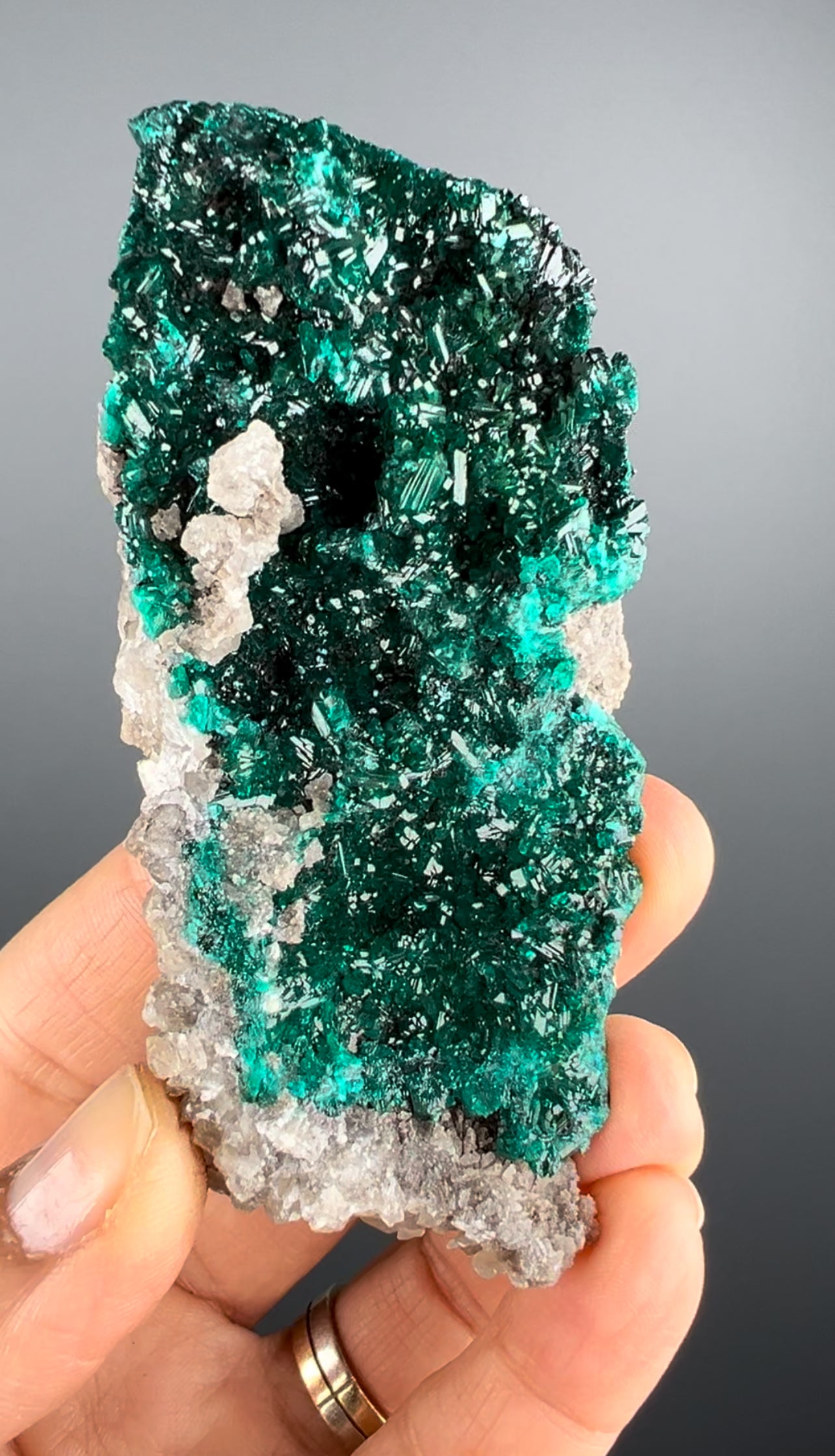 Dioptase with Quartz Mineral Specimen