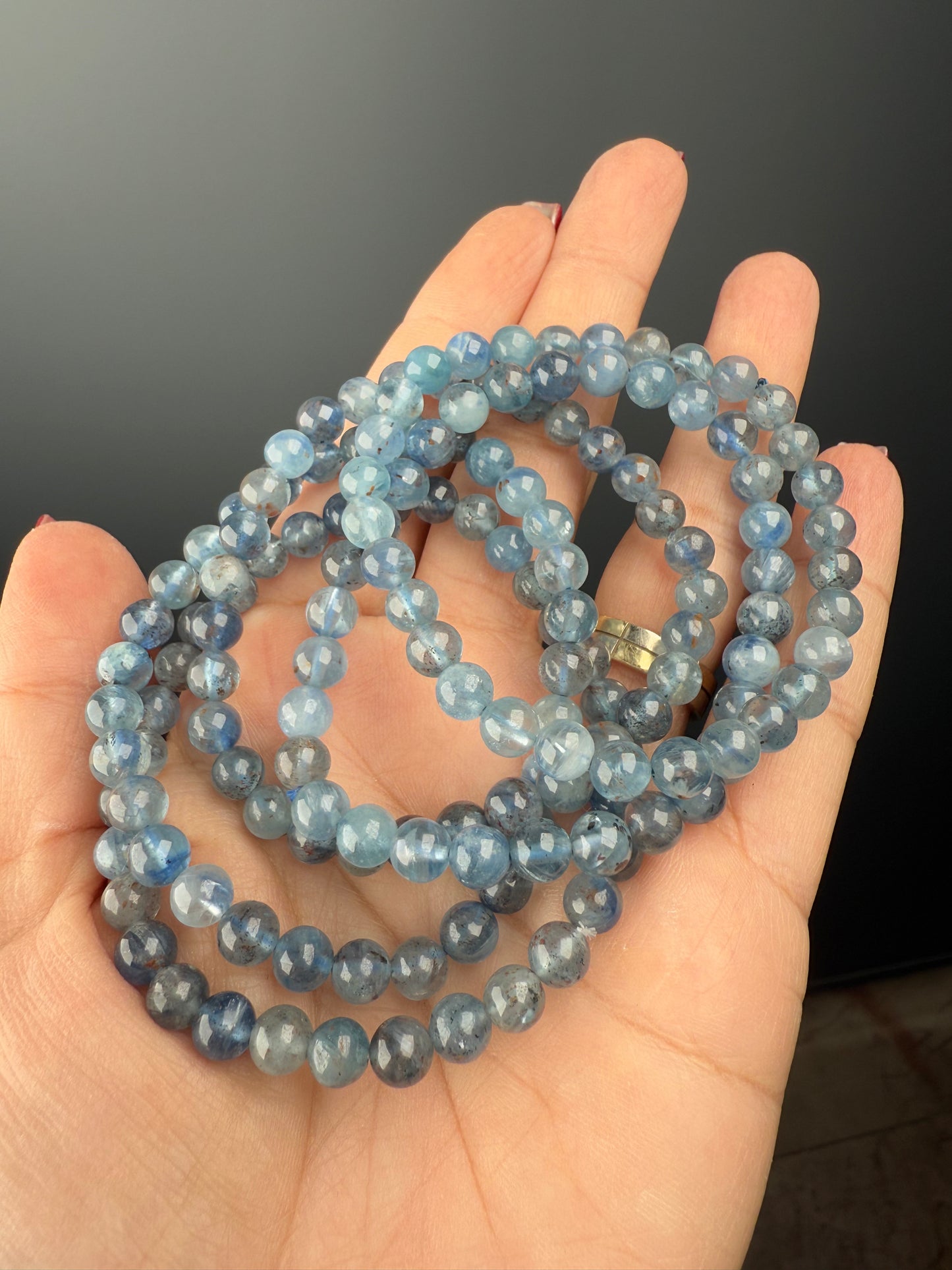 6 MM Kyanite Bracelets (5 Pieces)