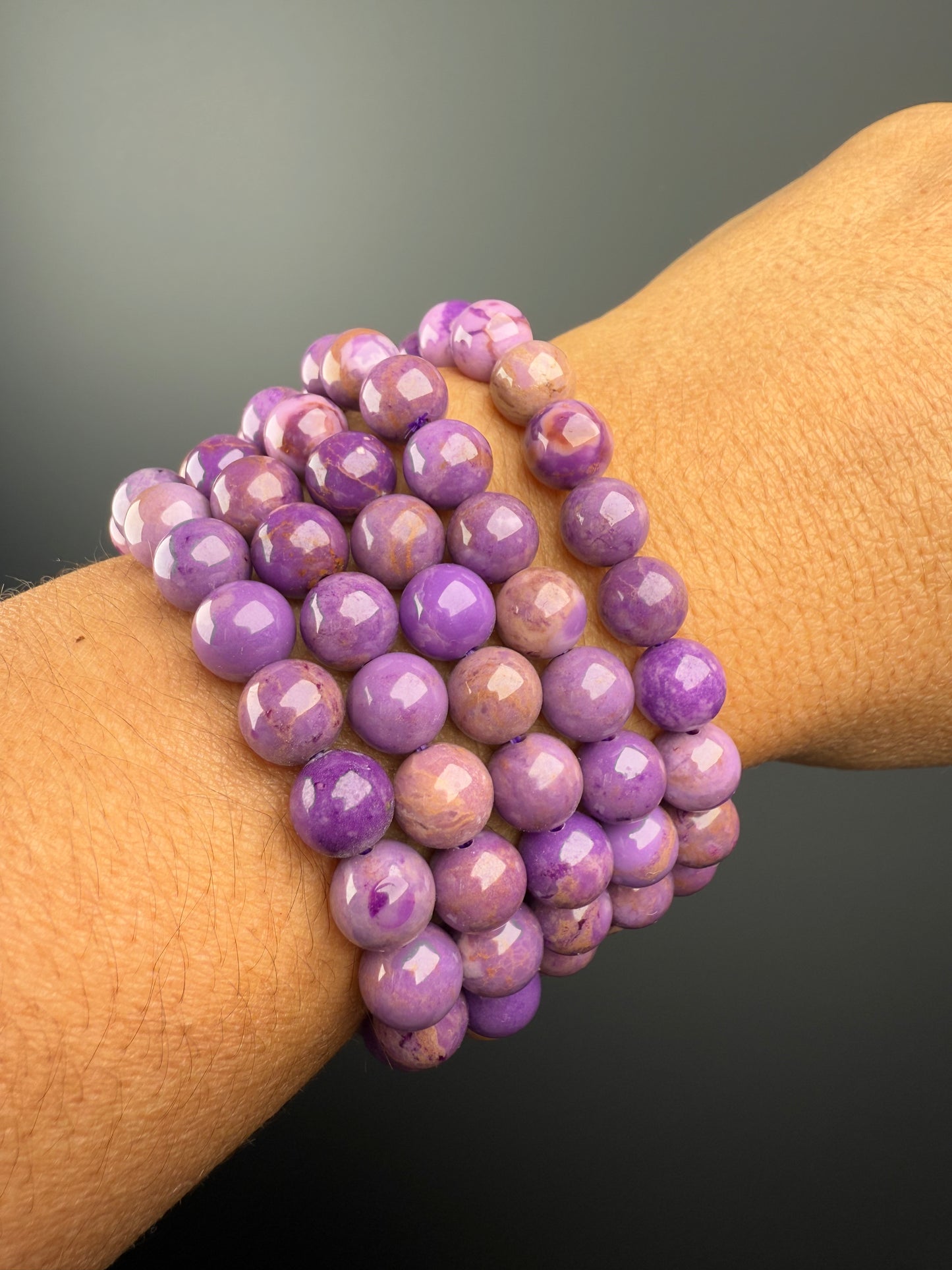 8 MM Phosphosiderite Bracelets (7 Pieces)