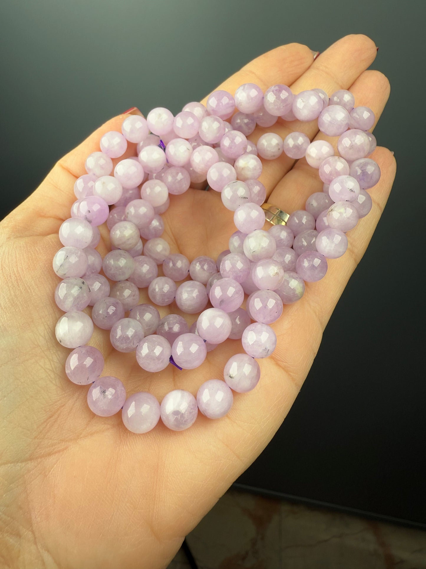 8 MM Kunzite Bracelets (6 Pieces)