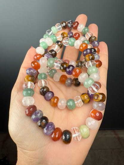 8 MM Mix Stone Bracelets (5 Pieces)