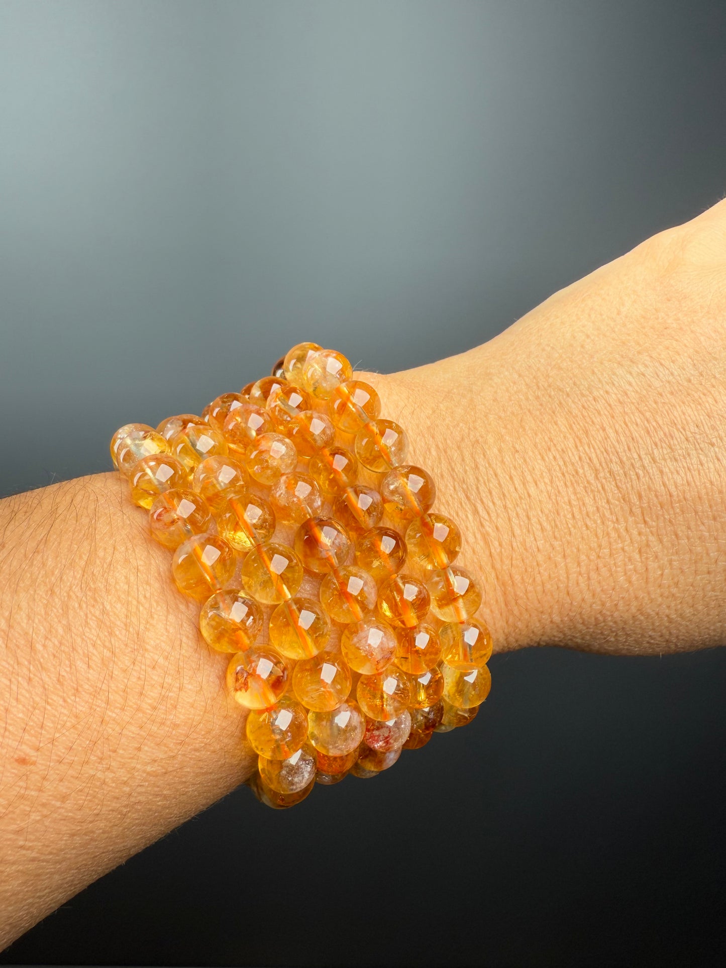 8 MM Citrine Bracelets (5 Pieces)