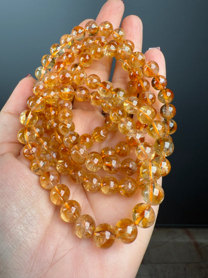 8 MM Citrine Bracelets (5 Pieces)