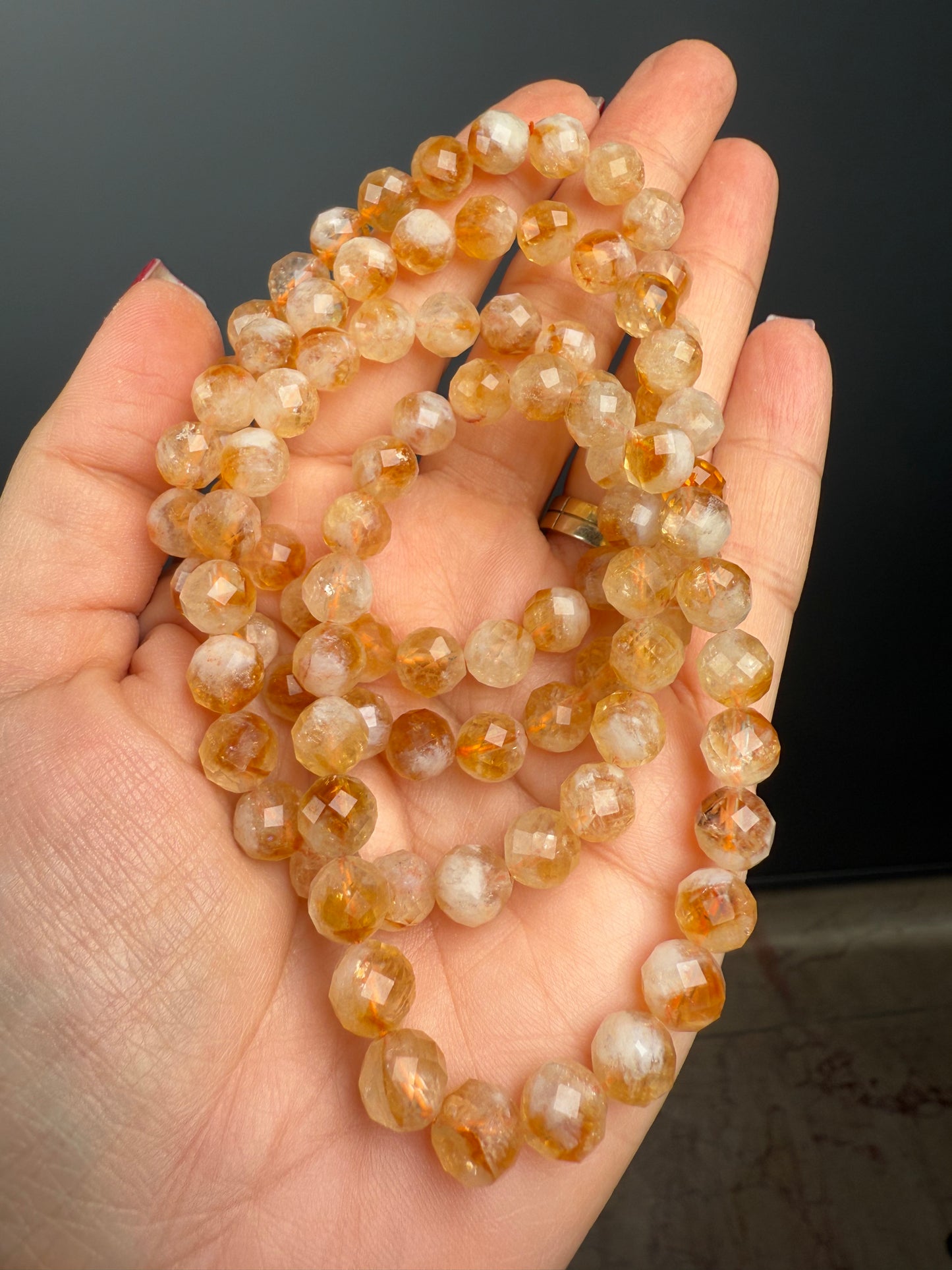 8 MM Citrine Bracelets (4 Pieces)