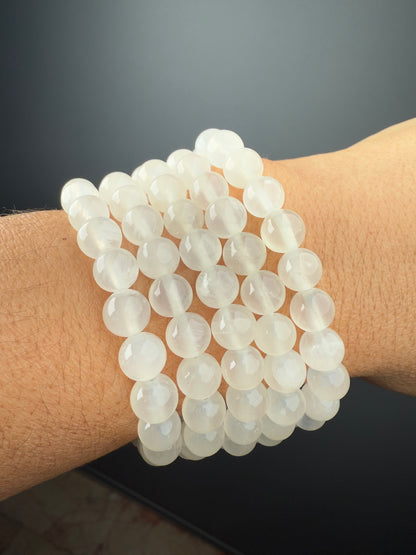 8 MM  Selenite  Bracelets (5 Pieces)