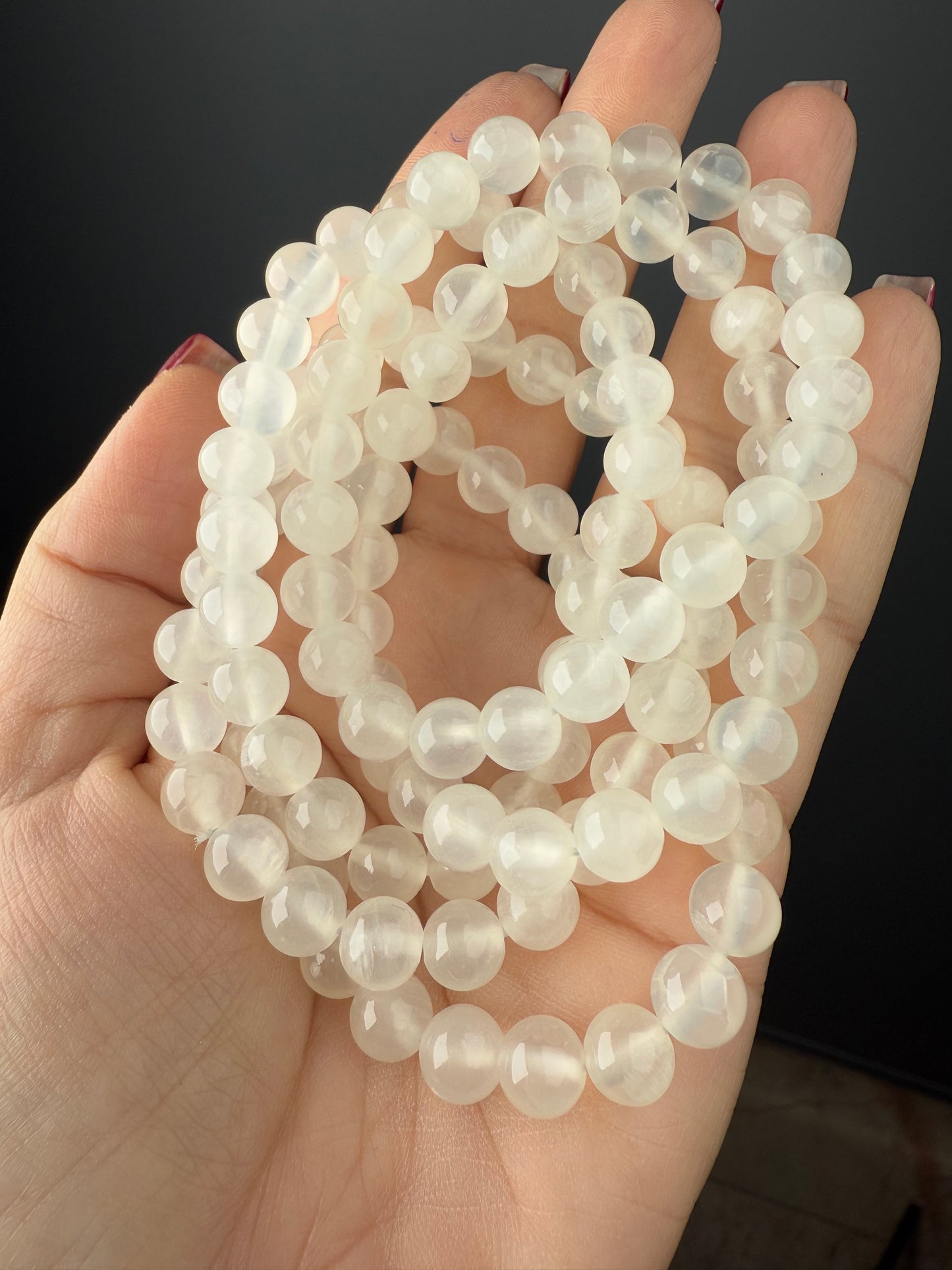 8 MM  Selenite  Bracelets (5 Pieces)