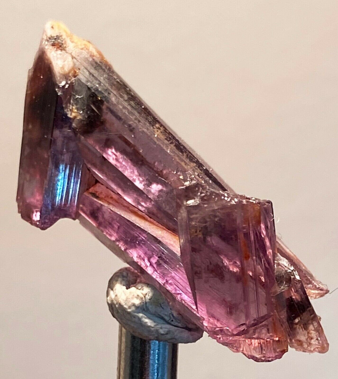 Rarest Piece ! Red Orange, V Shaped, Color Change Csarite Diaspore Specimen