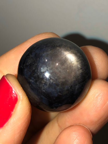 Amazing! Polished Star Sapphire Sphere with Natural Stunning Star