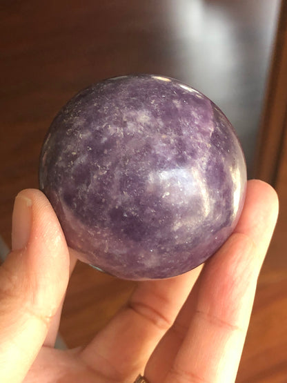 New Stock! Lilac Lepidolite (Mica) Sphere, Lepidolite Sphere