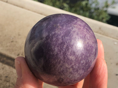 New Stock! Lilac Lepidolite (Mica) Sphere, Lepidolite Sphere