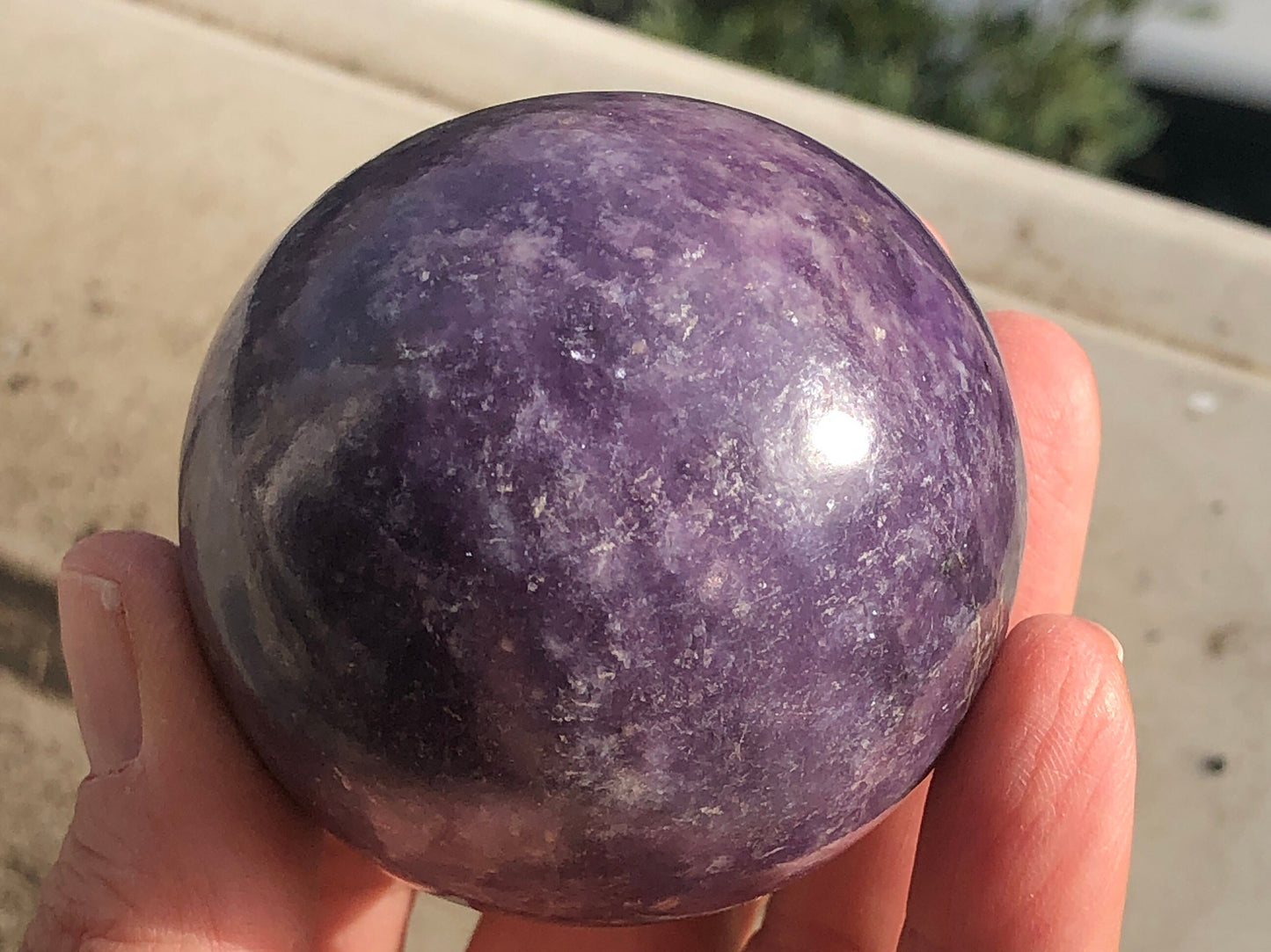 New Stock! Lilac Lepidolite (Mica) Sphere, Lepidolite Sphere