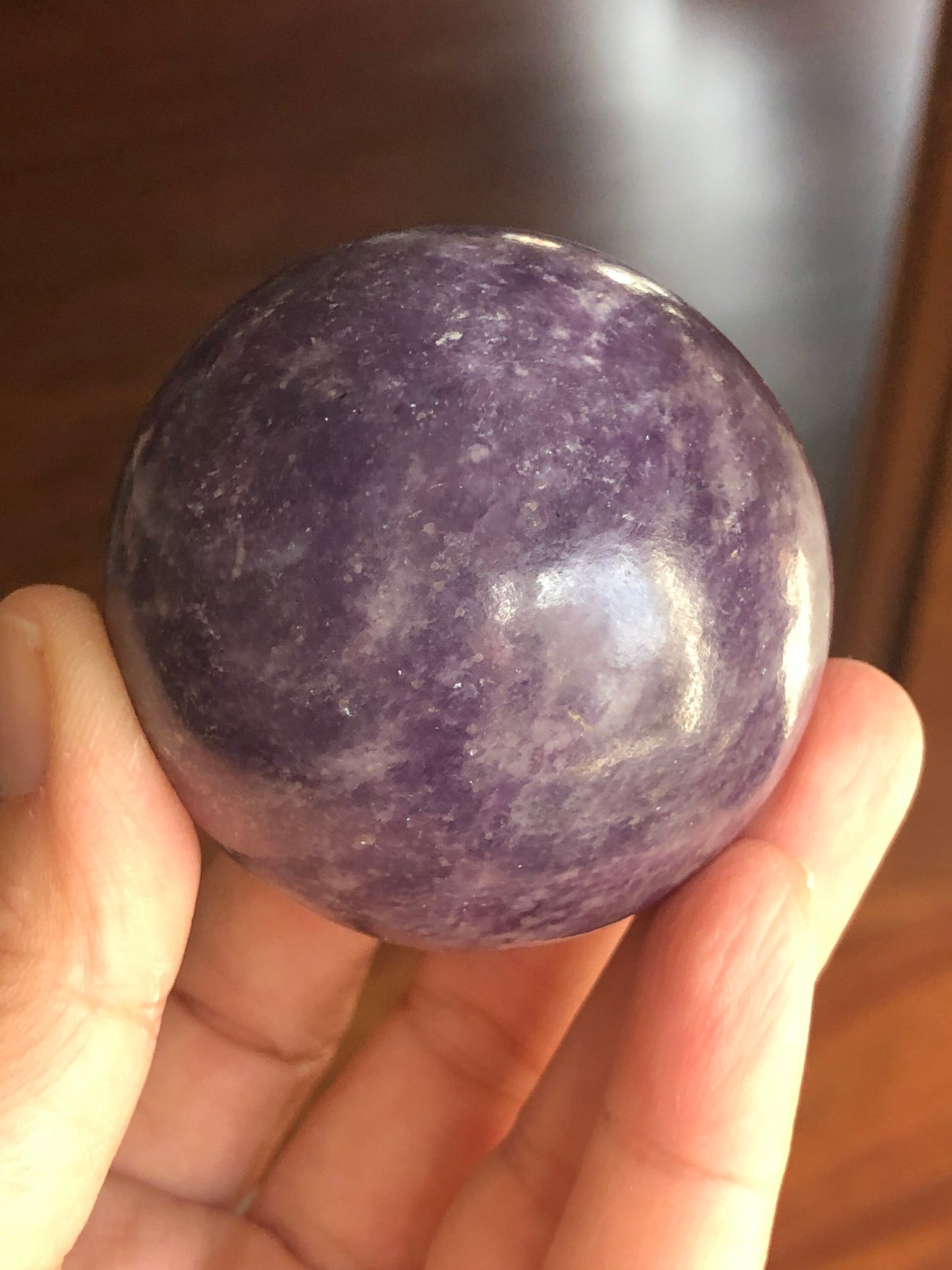 New Stock! Lilac Lepidolite (Mica) Sphere, Lepidolite Sphere