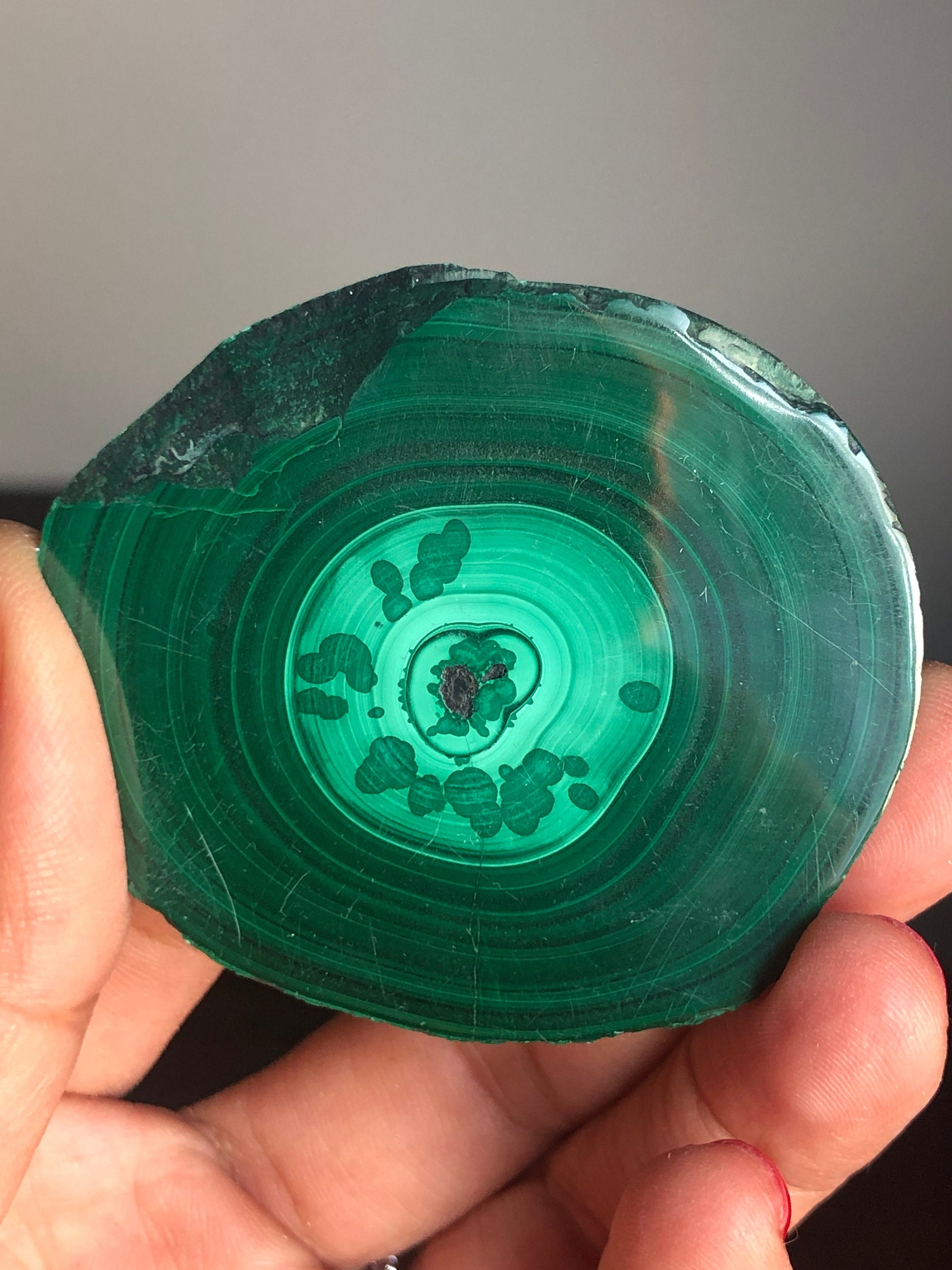 Lovely Color! Polished Malachite Slab, Malachite Eye, % 100 Natural