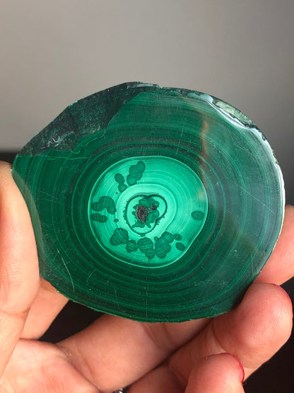 Lovely Color! Polished Malachite Slab, Malachite Eye, % 100 Natural