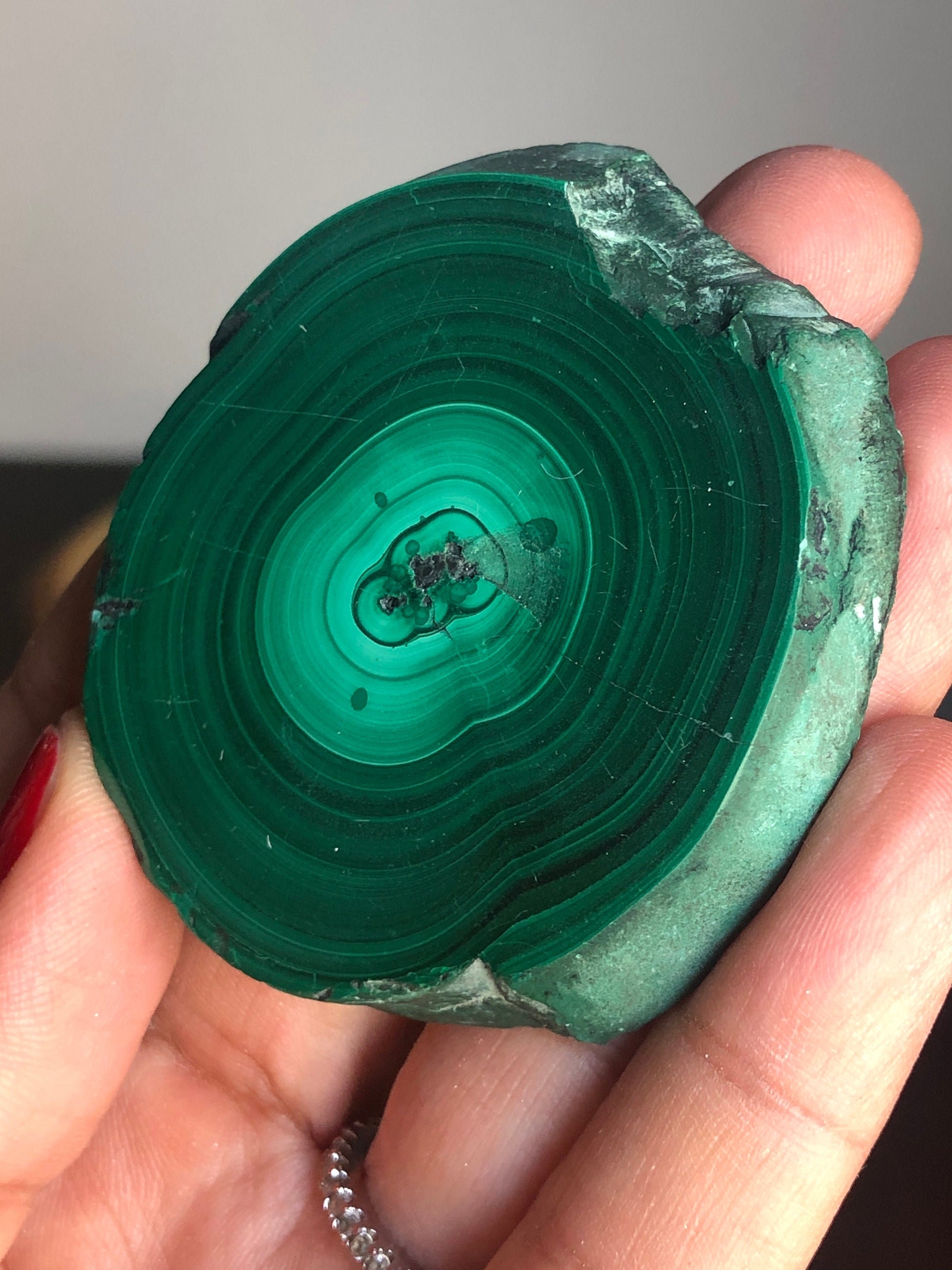 Lovely Color! Polished Malachite Slab, Malachite Eye, % 100 Natural