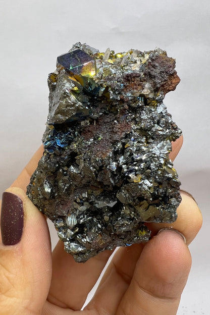 Amazing Colors! Natural Irısdecent Hematite Specimen From Italy