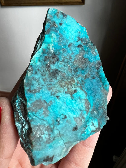 Every Shades of Blue! Blue Chrysocolla Crystal Specimen. Amazing Opaque Blue Color