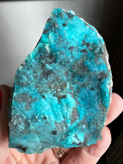 Every Shades of Blue! Blue Chrysocolla Crystal Specimen. Amazing Opaque Blue Color