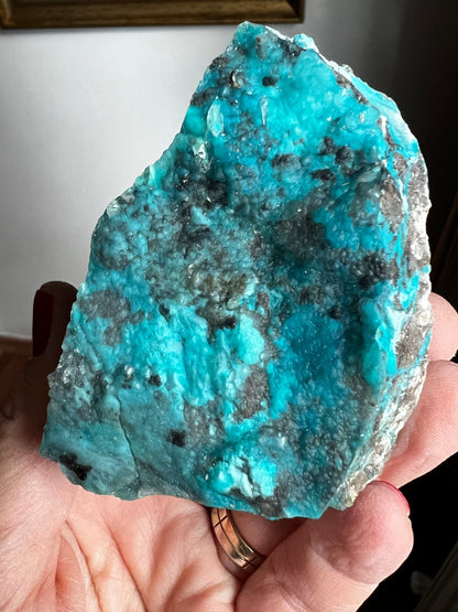 Every Shades of Blue! Blue Chrysocolla Crystal Specimen. Amazing Opaque Blue Color