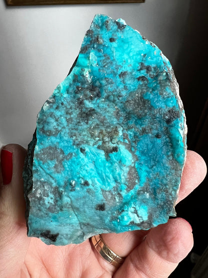 Every Shades of Blue! Blue Chrysocolla Crystal Specimen. Amazing Opaque Blue Color