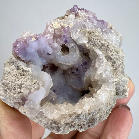 New! Rare Spirit Flower Geode including Chalcedony, Quartz and Fluorite