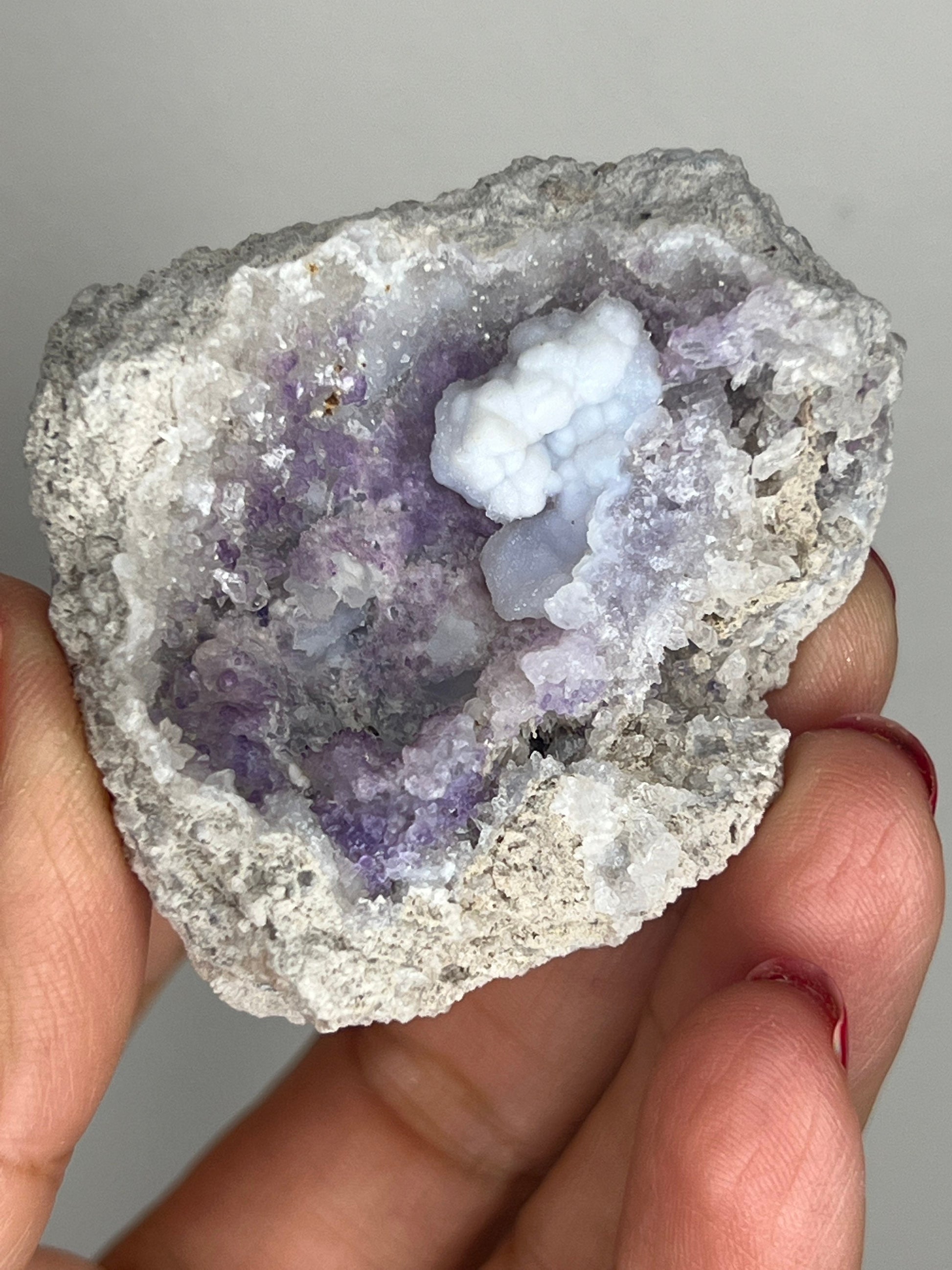 Rare! New Find!Spirit Flower Geode including Chalcedony, Quartz and Fluorite