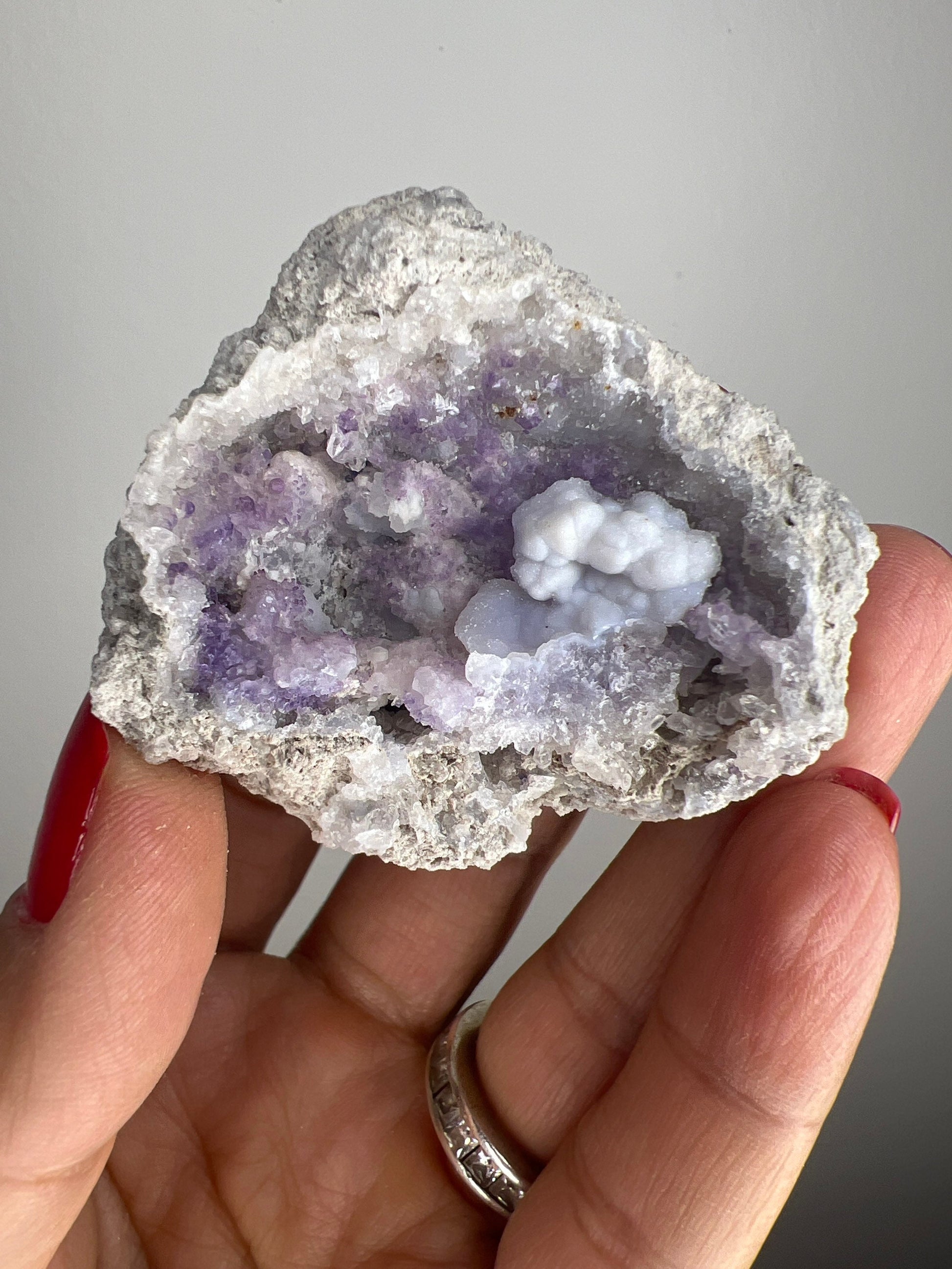 Rare! New Find!Spirit Flower Geode including Chalcedony, Quartz and Fluorite