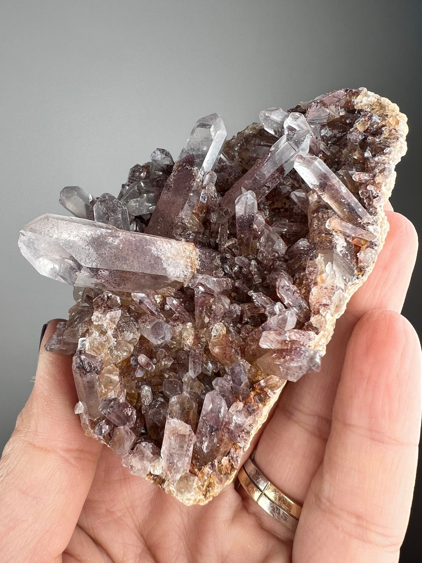 New Arrival!Sunset Phantom Quartz Cluster