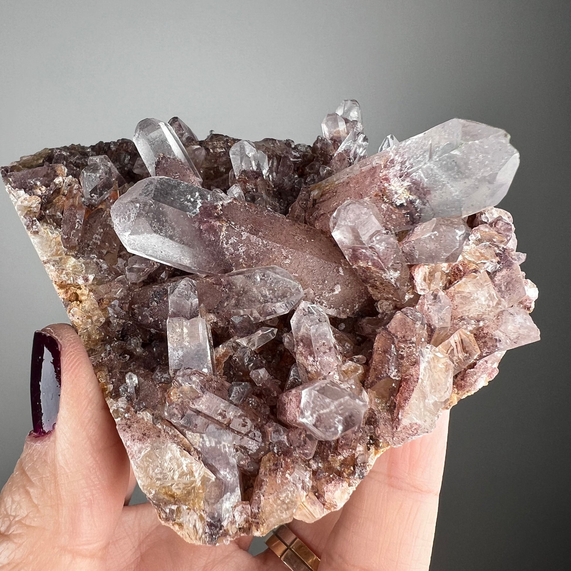 New Arrival!Sunset Phantom Quartz Cluster