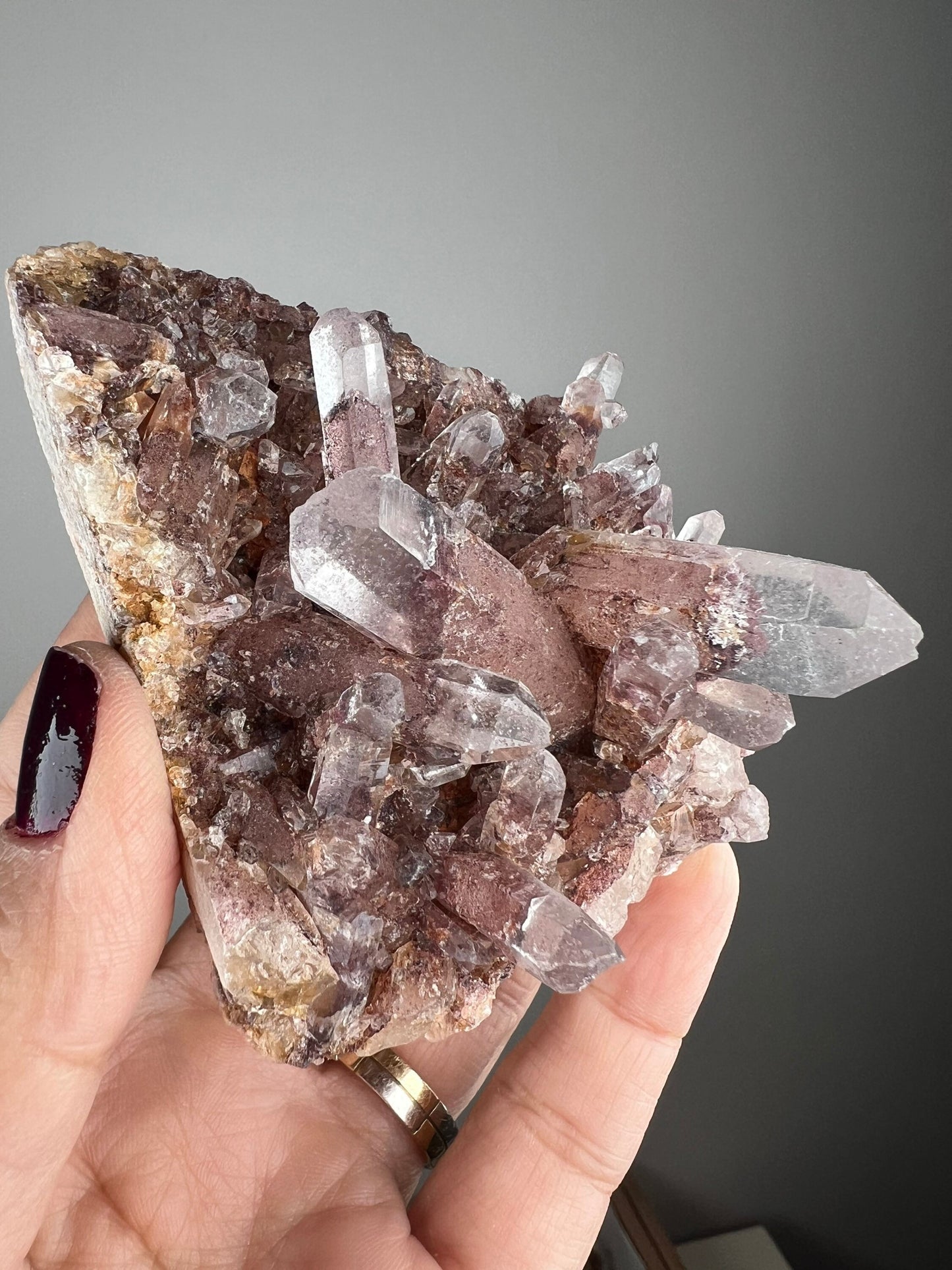 New Arrival!Sunset Phantom Quartz Cluster