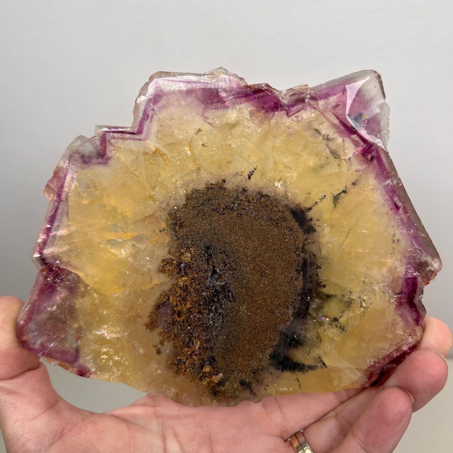 Amazing!Red Okorusu Fluorite Slab From Namibia