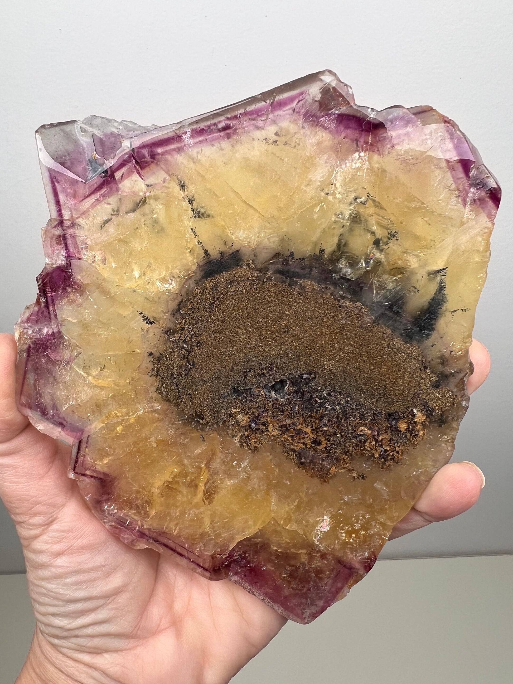 Amazing!Red Okorusu Fluorite Slab From Namibia