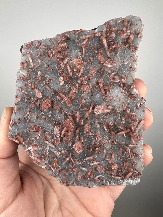 NEW!!!Red Heulandite on Blue Chalcedony Specimen