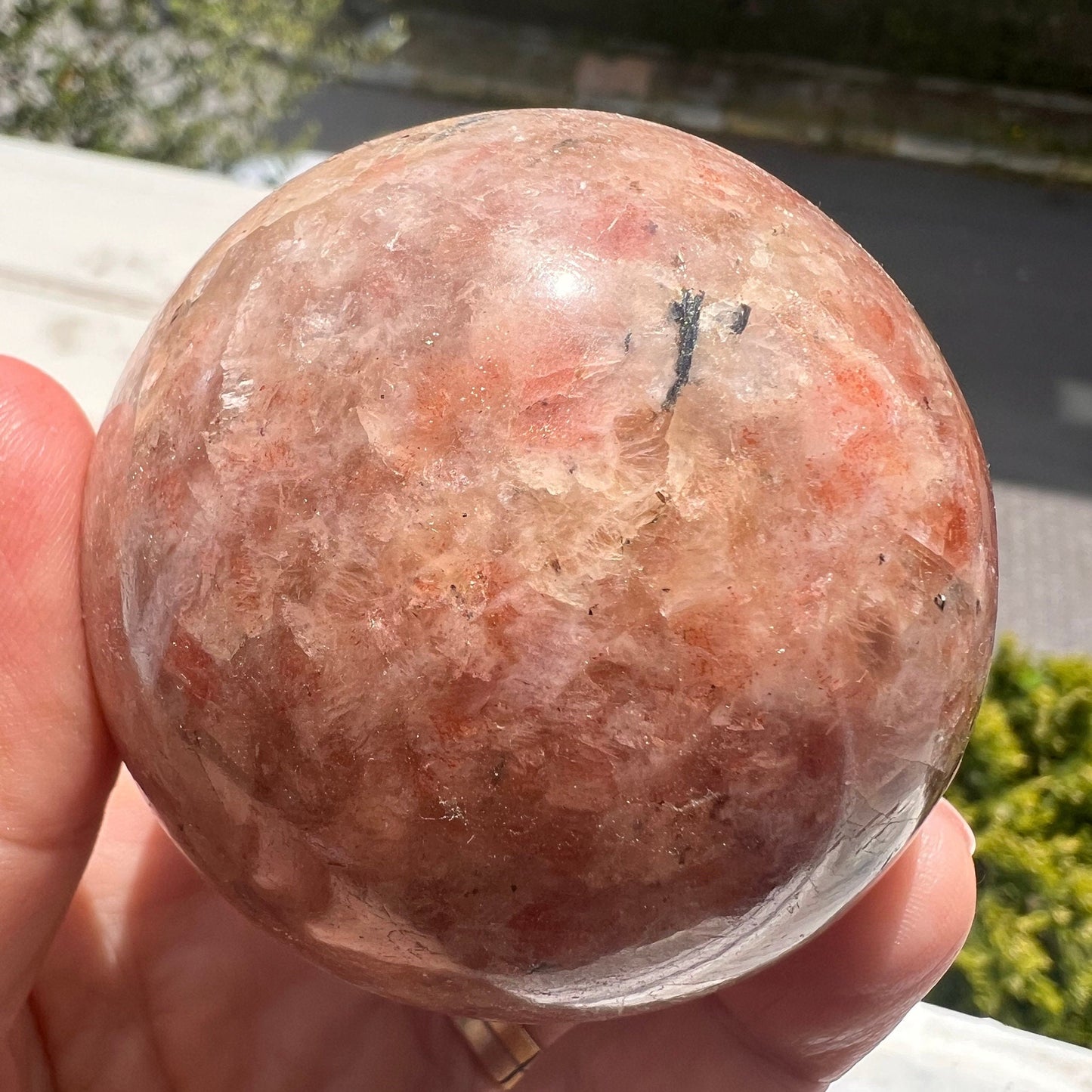 Stone of Joy! Sunstone Sphere -63 mm