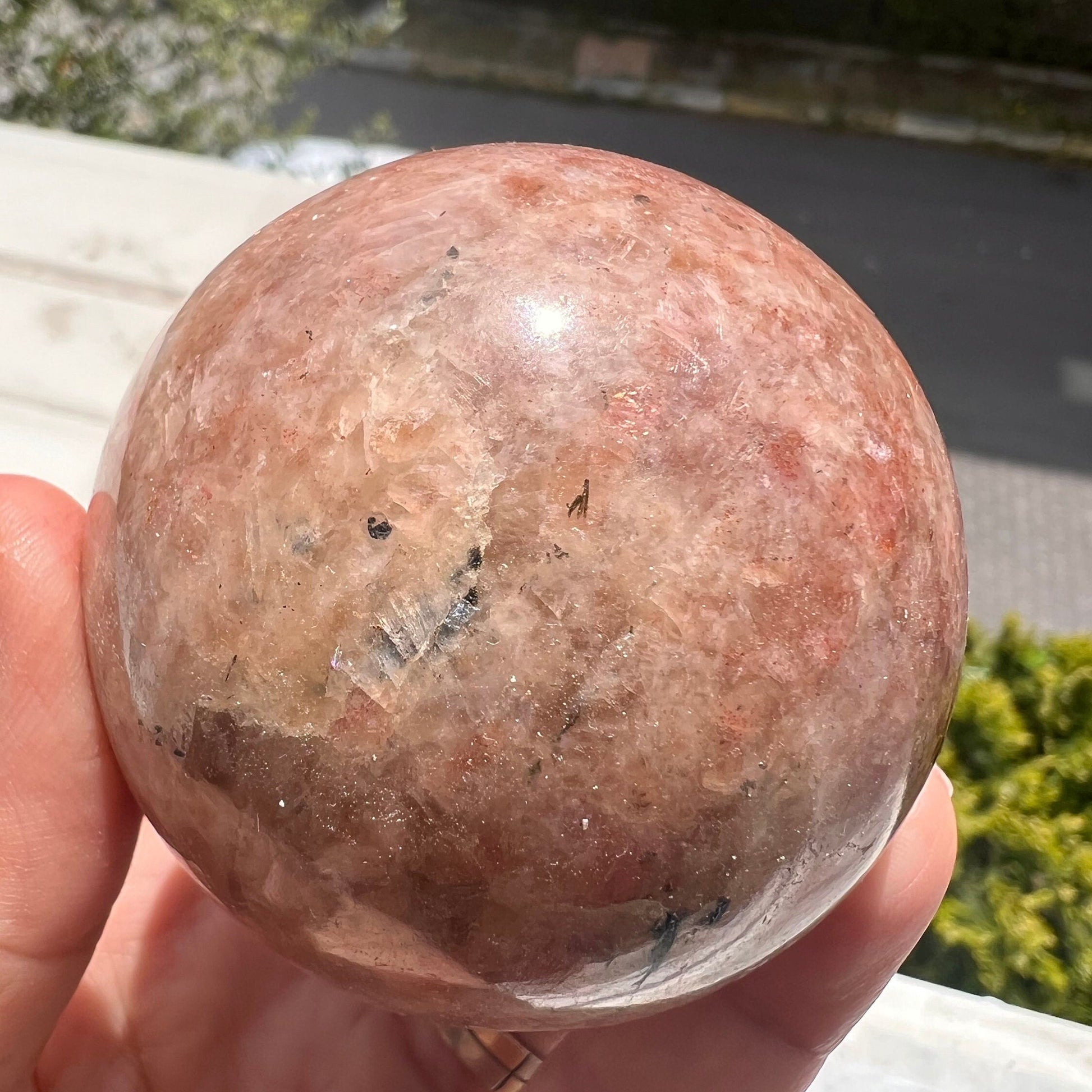 Stone of Joy! Sunstone Sphere -63 mm