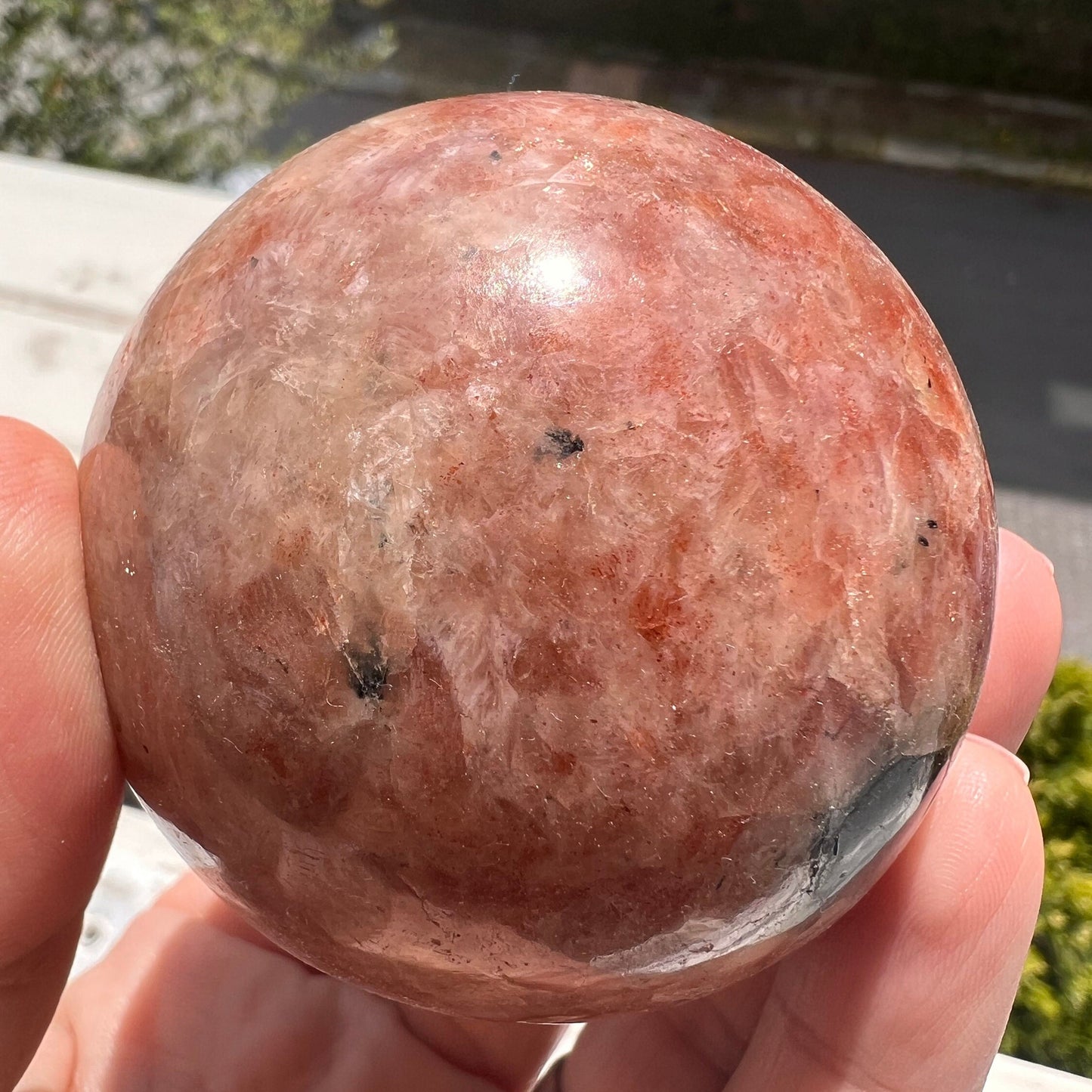 Stone of Joy! Sunstone Sphere -63 mm