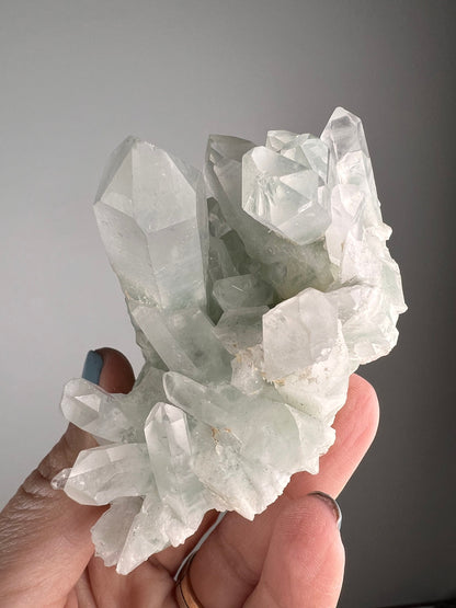 Feel Serenity! Quartz with Green Fuchsite Inclusions Crystal From Brazil