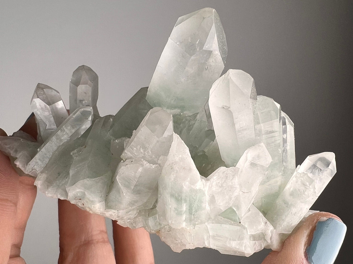 Feel Serenity! Quartz with Green Fuchsite Inclusions Crystal From Brazil