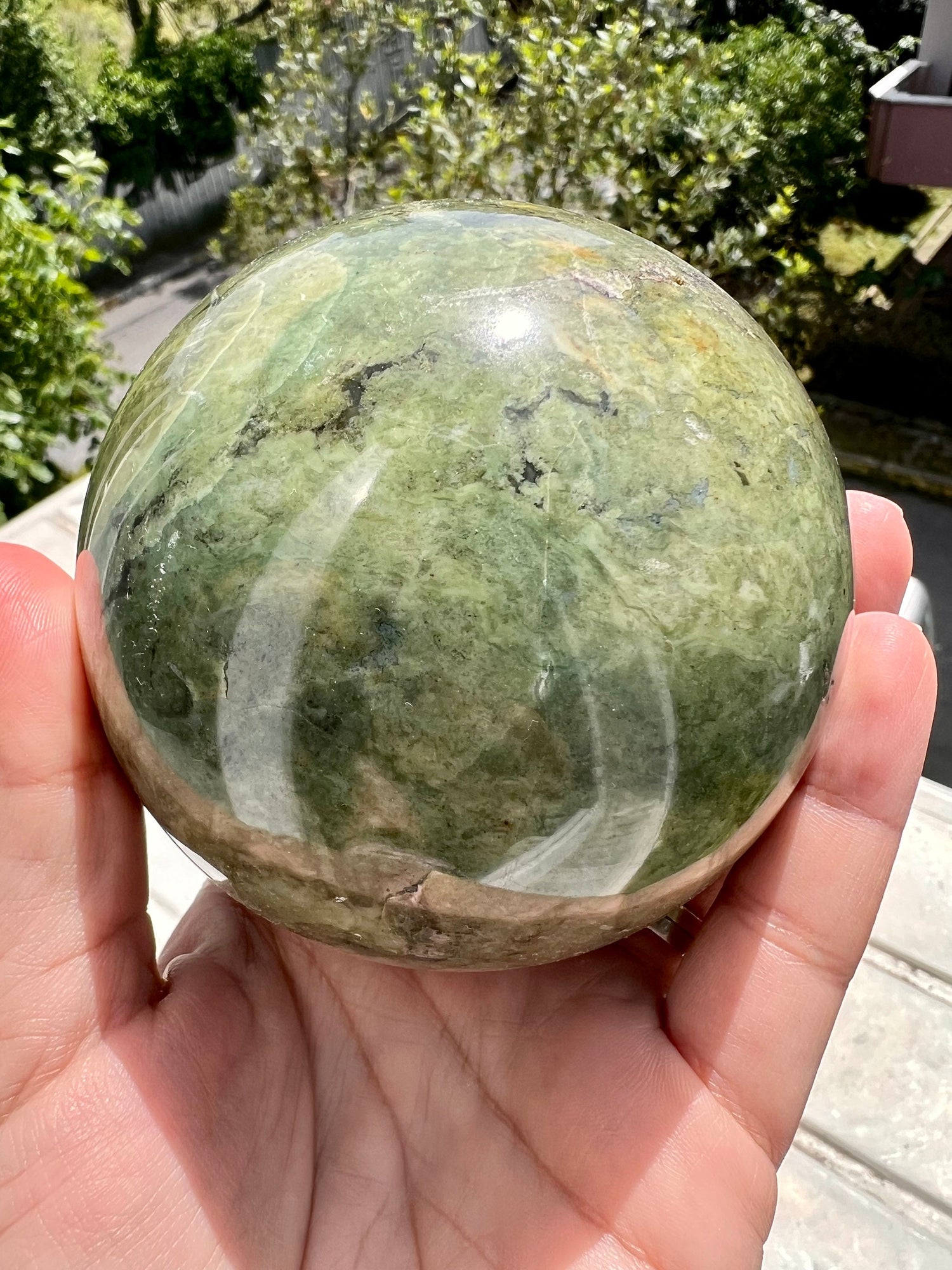 Green Nefrite Sphere-92 MM