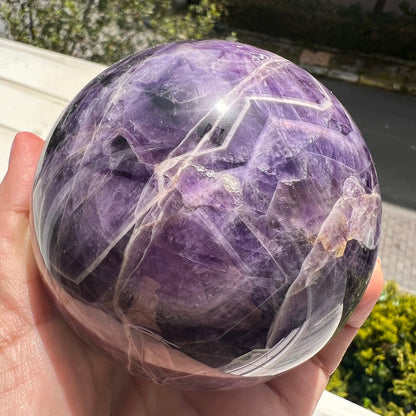 Chevron Amethyst Sphere- 87 mm