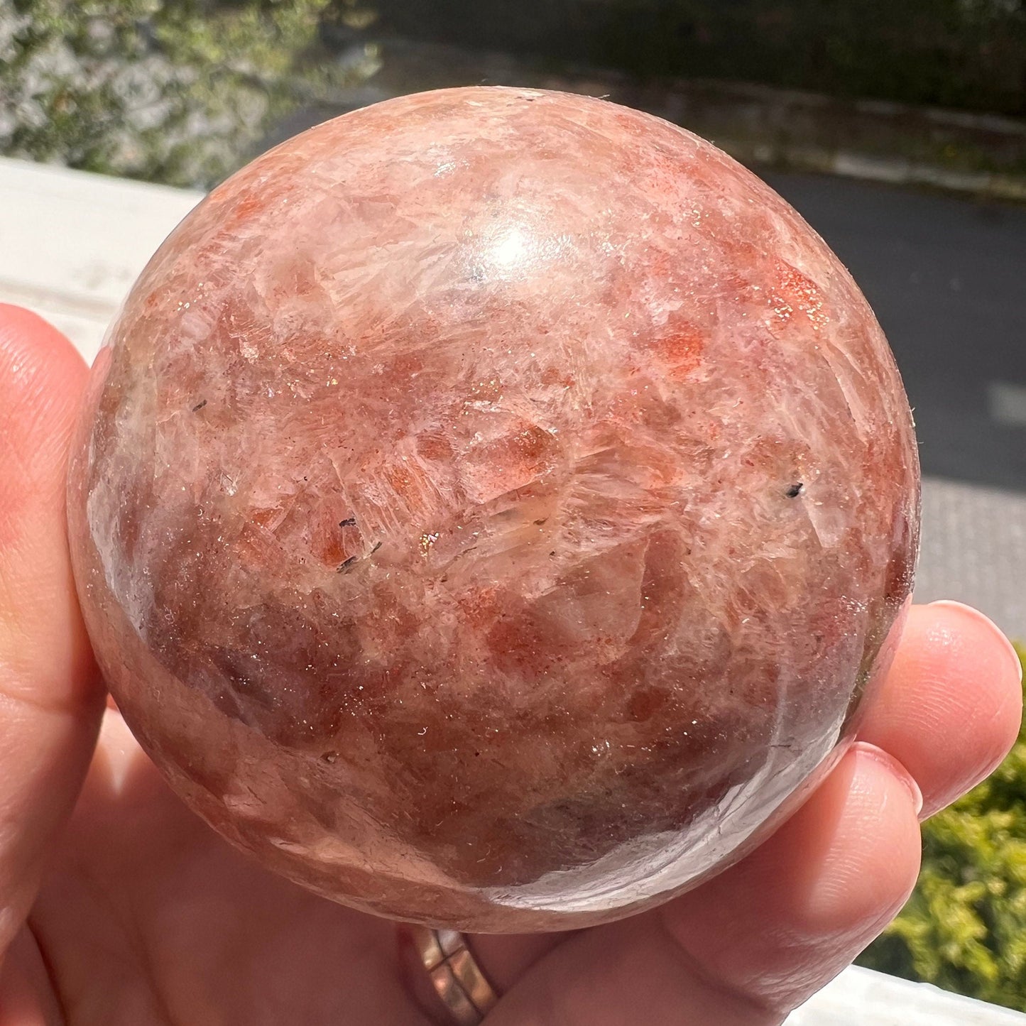 Stone of Joy! Sunstone Sphere -63 mm