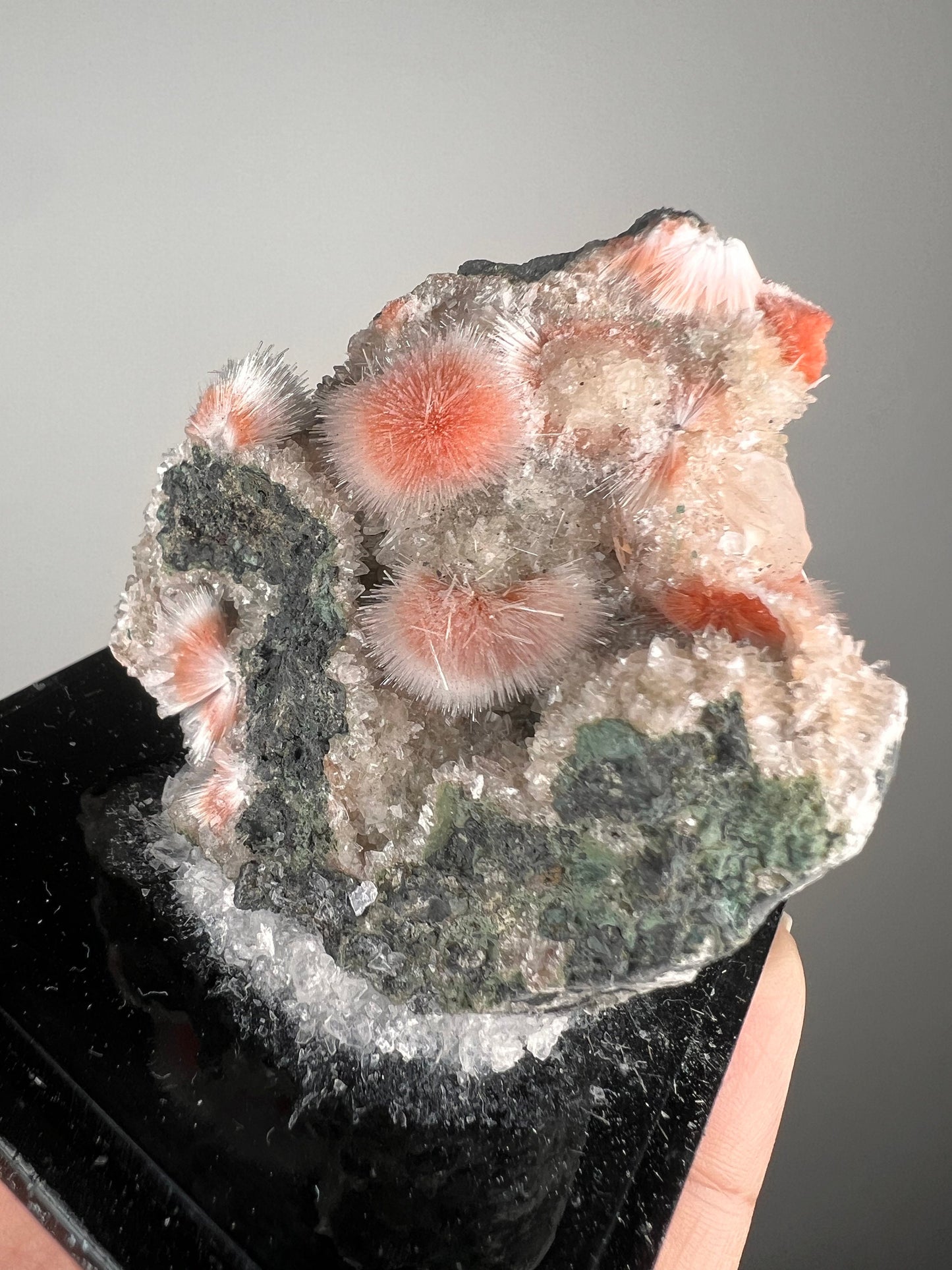 New! Amazing Piece for collection, Orange Thomsonite with Mesolite Specimen from India