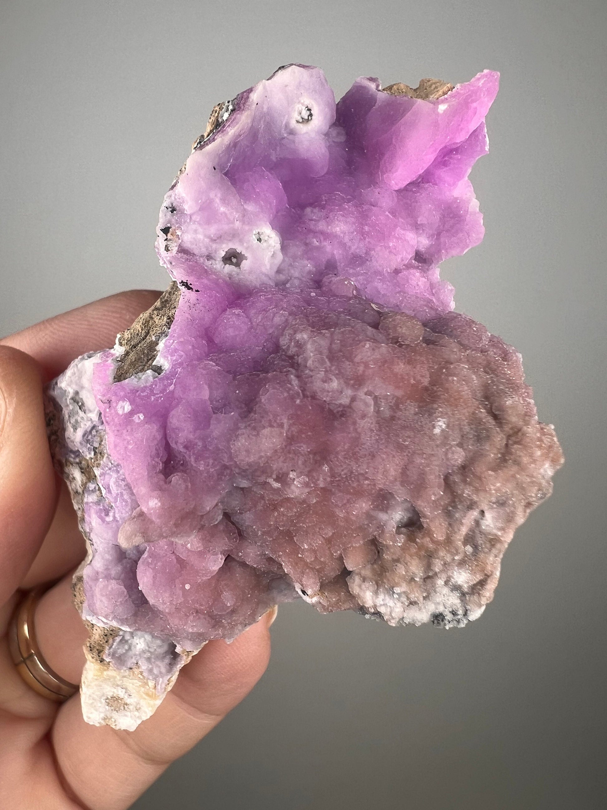 Amazing Color! Pink Aragonite Stalactite Mineral Specimen