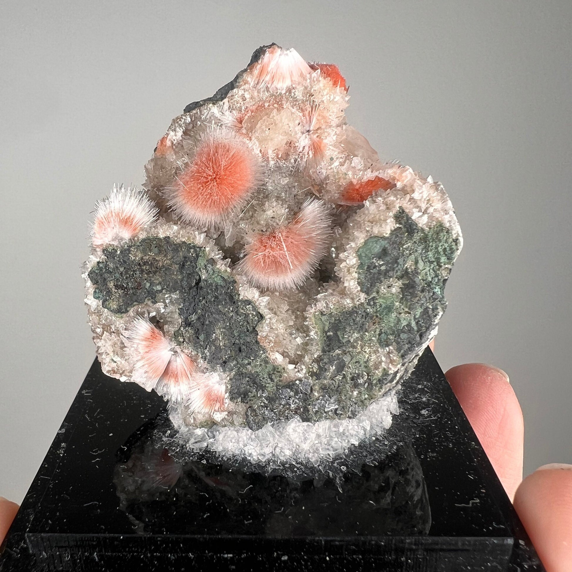 New! Amazing Piece for collection, Orange Thomsonite with Mesolite Specimen from India