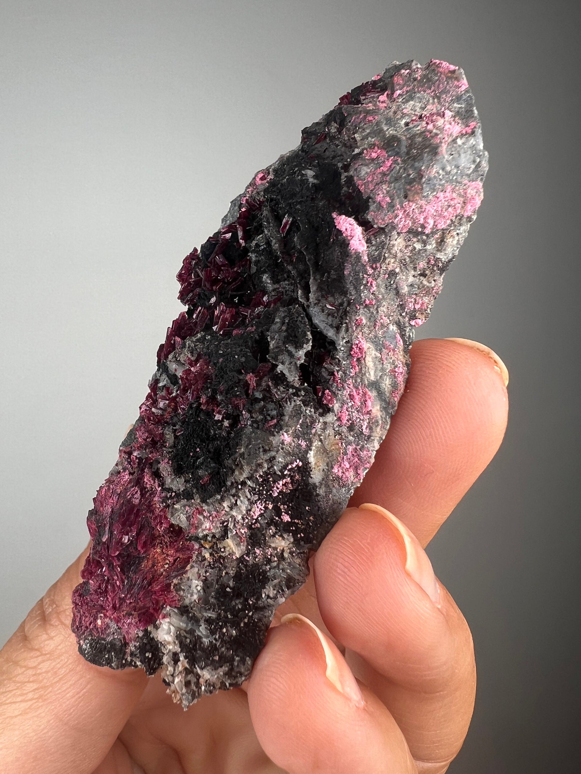 Amazing Color! Erythrite Crystal Cluster, Pink Erythrite Crystal