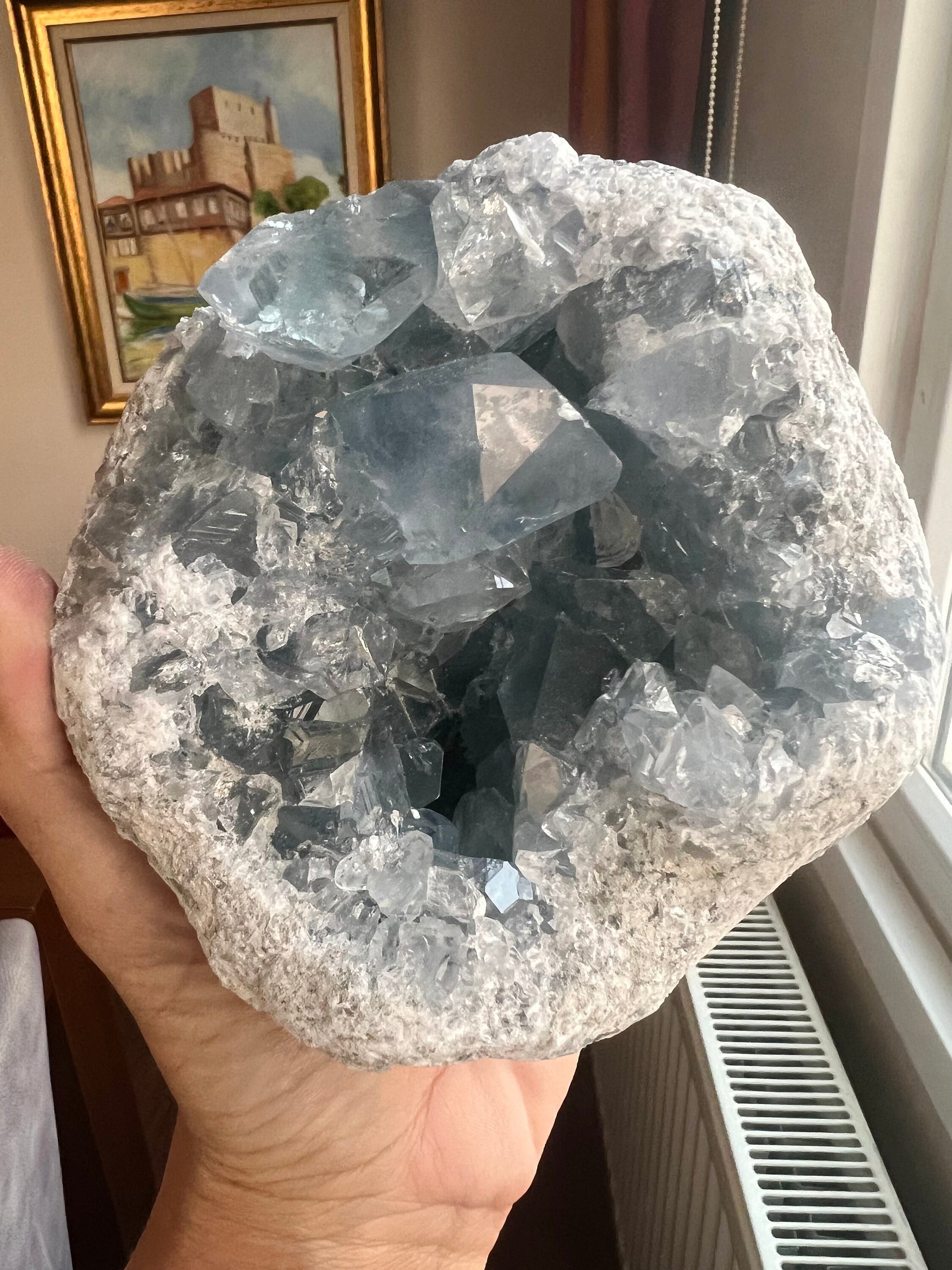 Excellent Color! Sky Blue Celestite (Celestine) Crystal