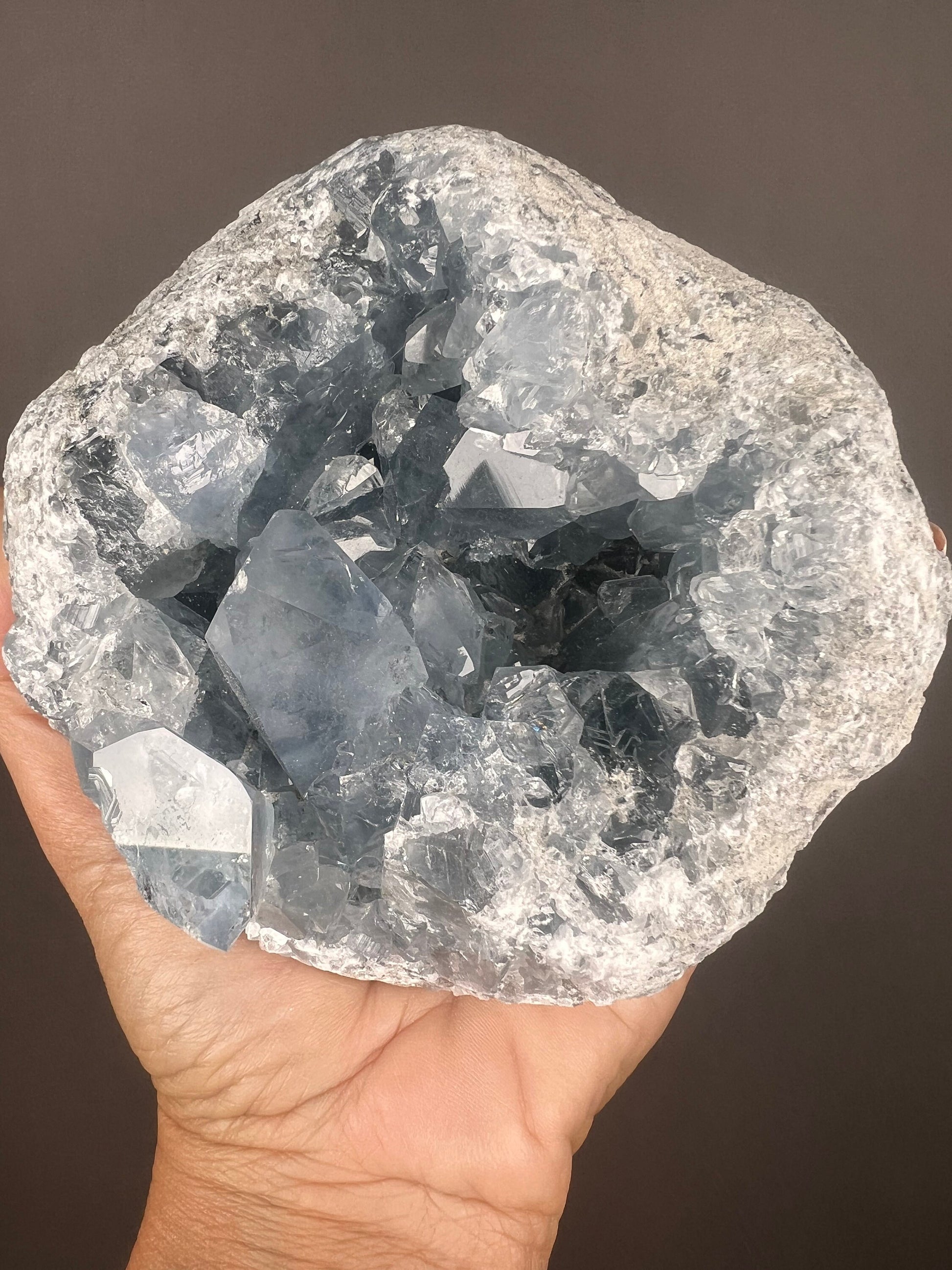 Excellent Color! Sky Blue Celestite (Celestine) Crystal