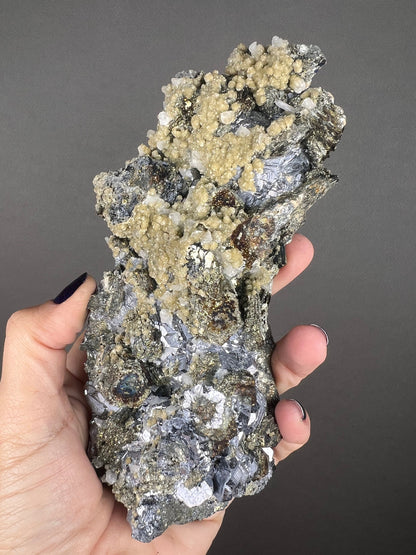 Amazing Piece! Glittery Pyrrhotite with Pyrite and Galena Specimen