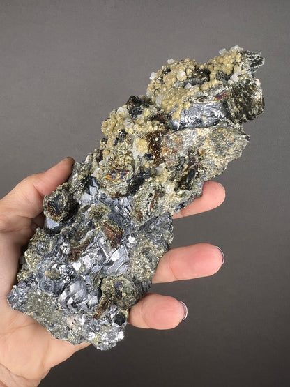 Amazing Piece! Glittery Pyrrhotite with Pyrite and Galena Specimen